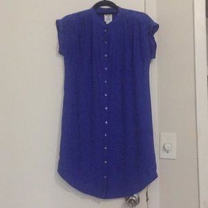 Urban Ourfitters Periwinkle Blue Silk Shirtdress